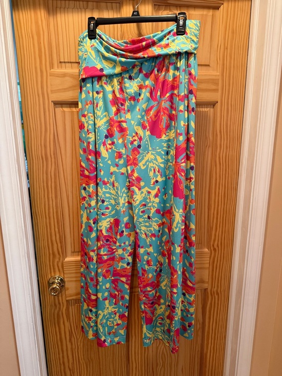 Pants - Vibrant Turquoise Floral Pants